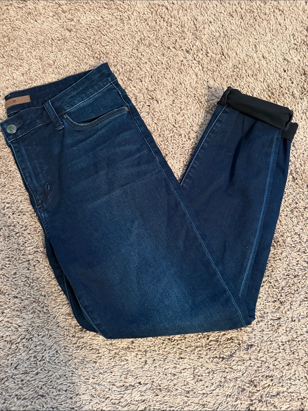 Joe's Jeans Dark Blue Ankle Crop Skinny Jeans